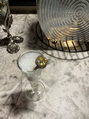 Seta Yellow Gem Halo Ring - Women Jewelry 6